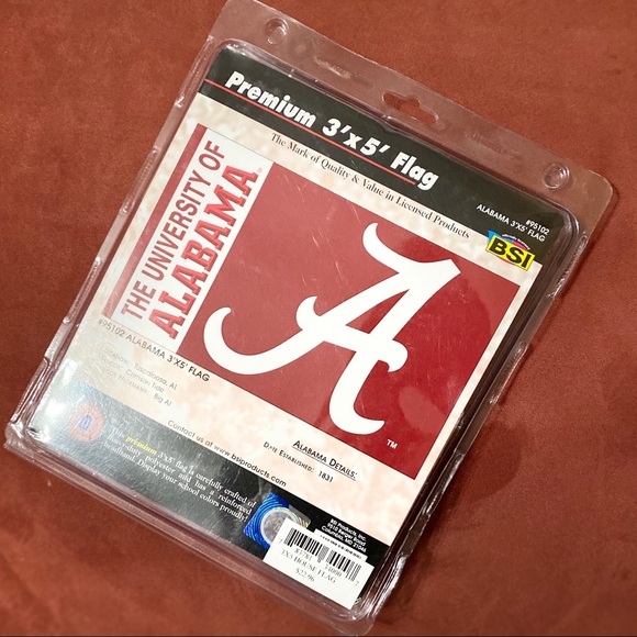 U OF A Crimson Tide 3 X 5 ALABAMA flag “ROLL TIDE” - Picture 4 of 4